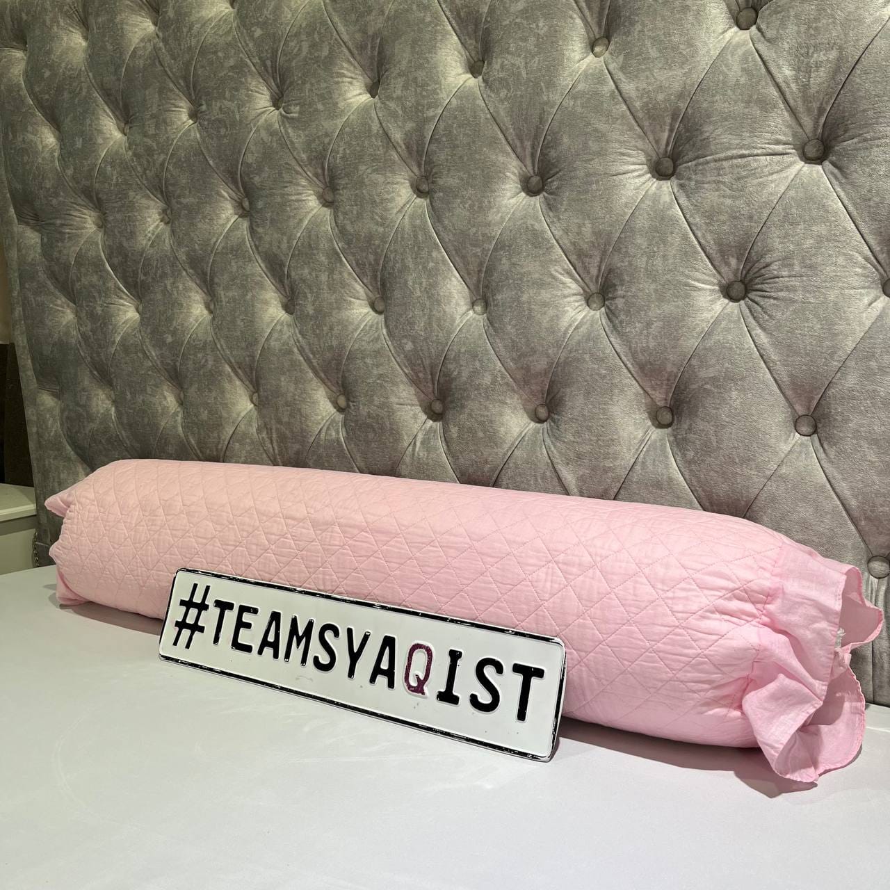 SYAQIST - Bolster Cover - Soft Pink