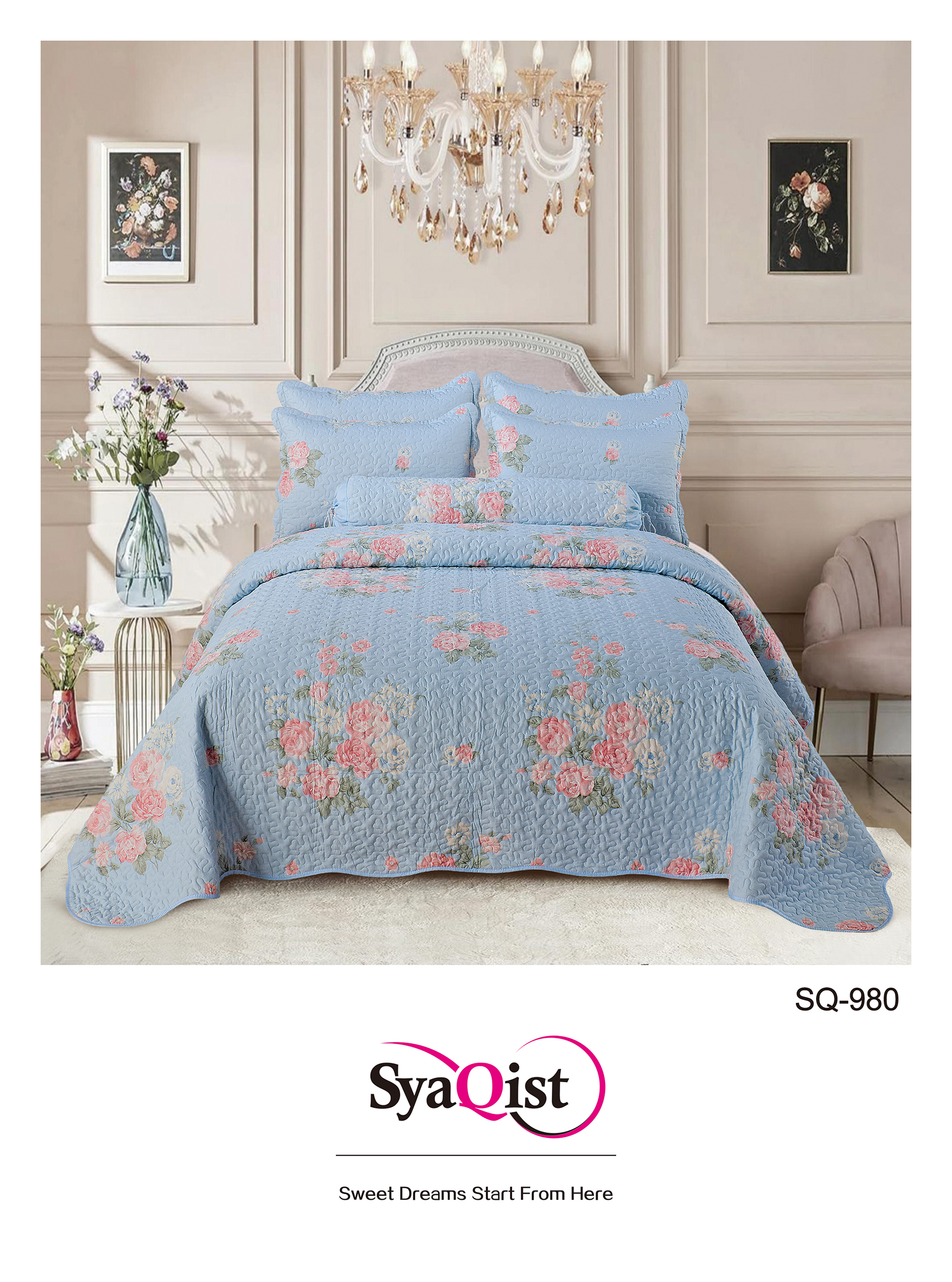 SYAQIST - CADAR SUPER QUEEN Printed 6IN1 SQND980