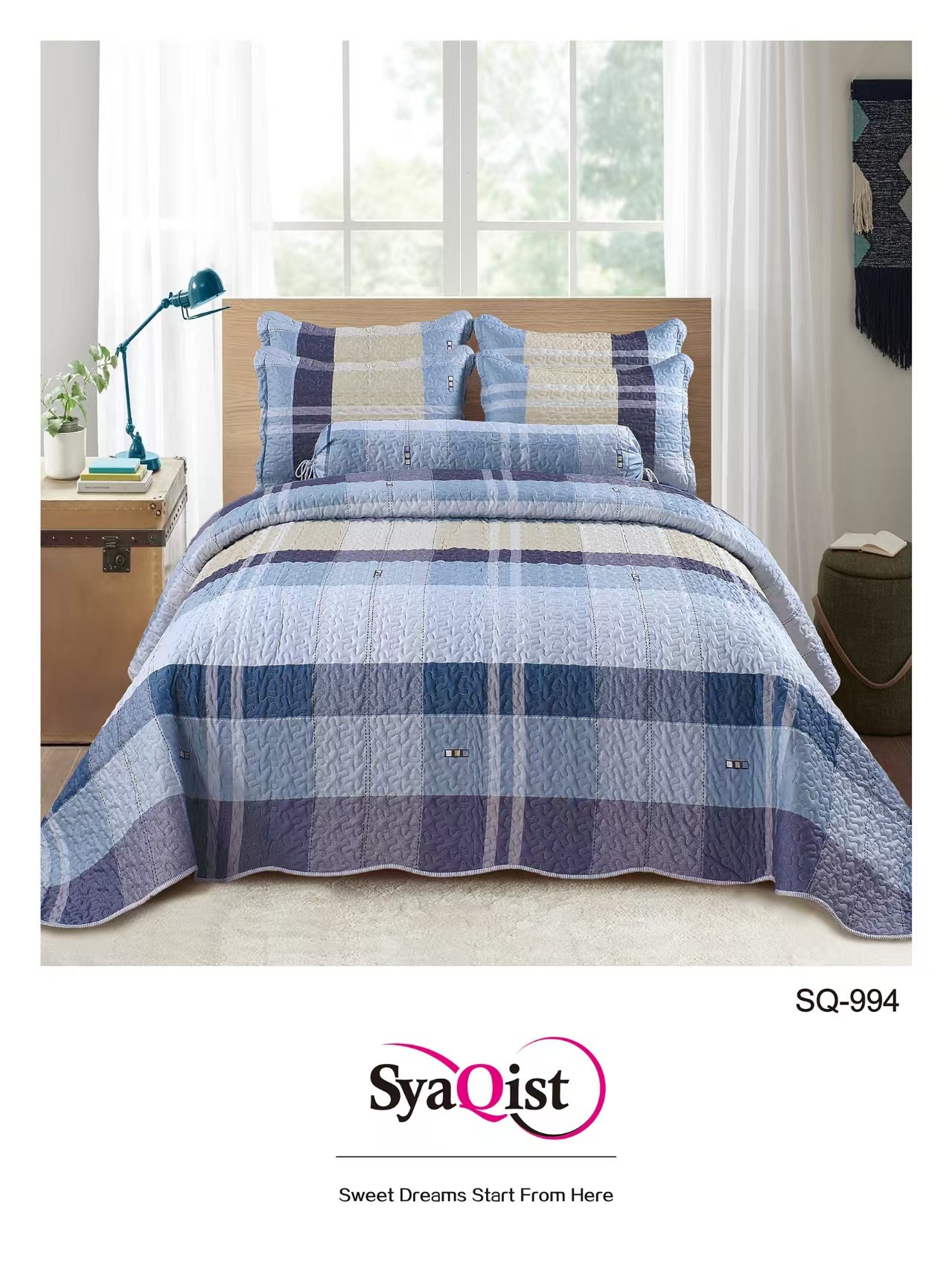 SYAQIST - CADAR SUPER QUEEN Printed 6IN1 SQND994