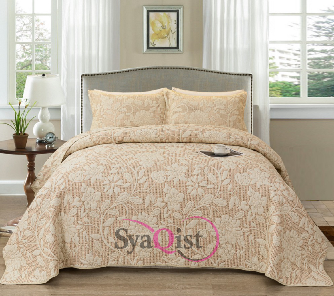 SYAQIST - SUPER QUEEN PREMIUM EMBROIDERY 5IN1 SQEmb5P033 Beige