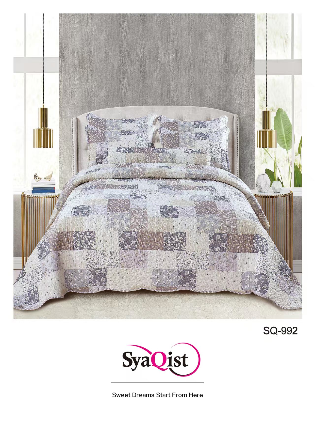 SYAQIST - CADAR SUPER QUEEN Printed 6IN1 SQND992