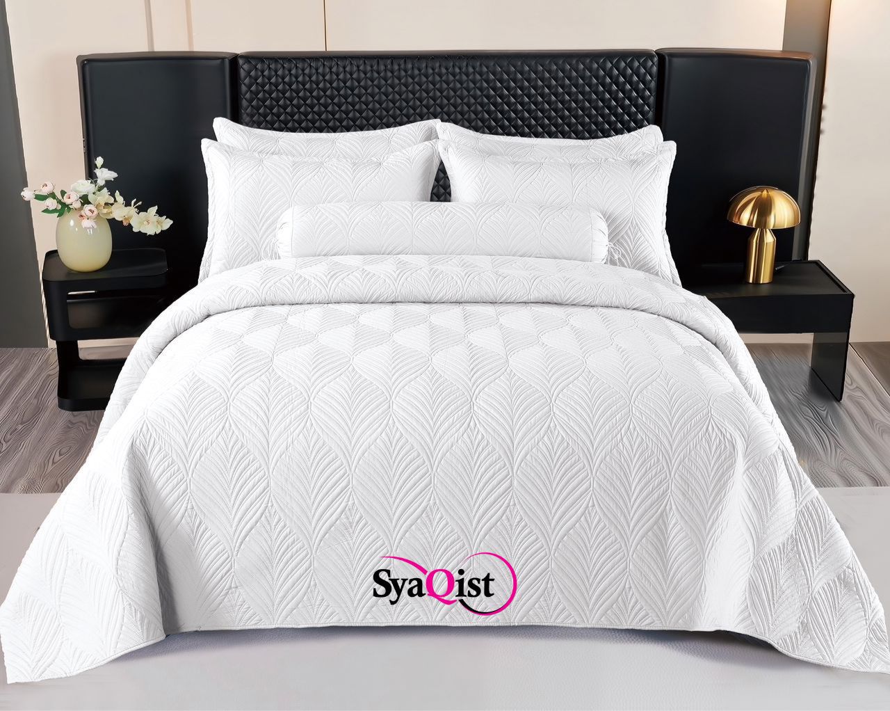 SYAQIST LEAF COLLECTION SUPER QUEEN 6IN1 SQLC602 White R-10