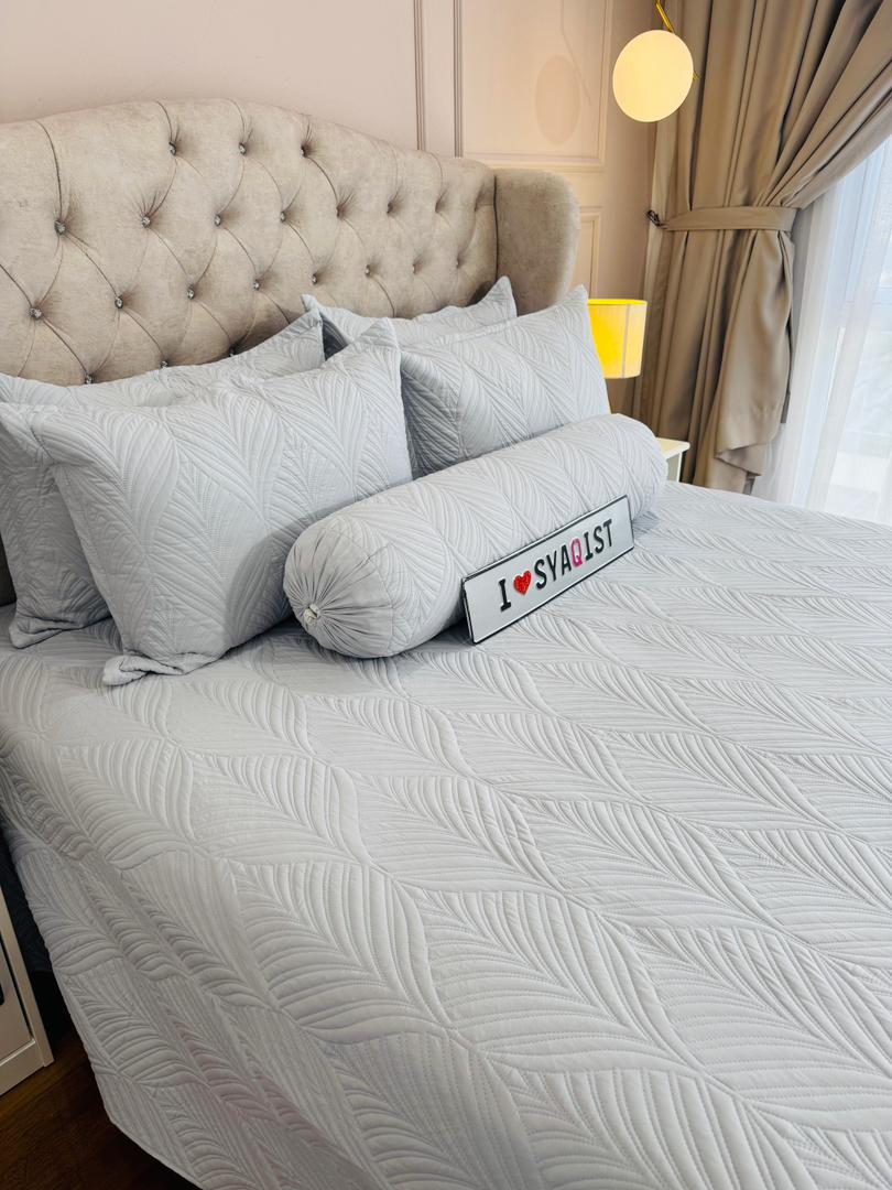 SYAQIST LEAF COLLECTION SUPER QUEEN 6IN1 SQLC604 Grey R-10 - Image 6