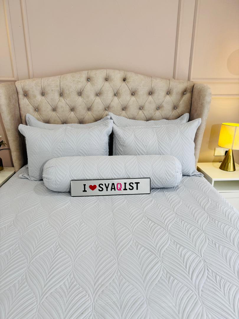 SYAQIST LEAF COLLECTION SUPER QUEEN 6IN1 SQLC604 Grey R-10 - Image 4