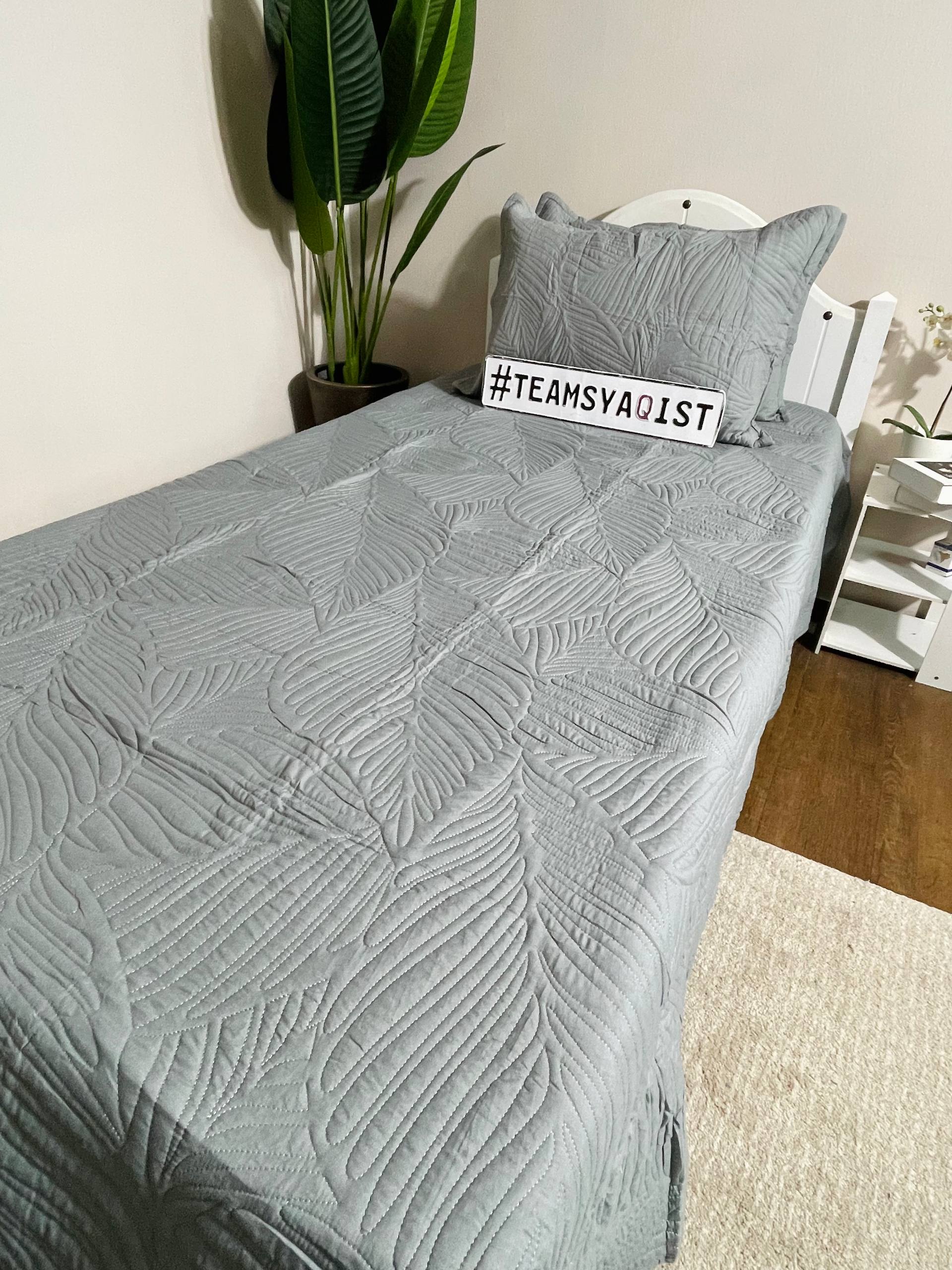 SYAQIST LEAF COLLECTION SUPER SINGLE 3IN1 LC002 — Imperial Slate - Image 3