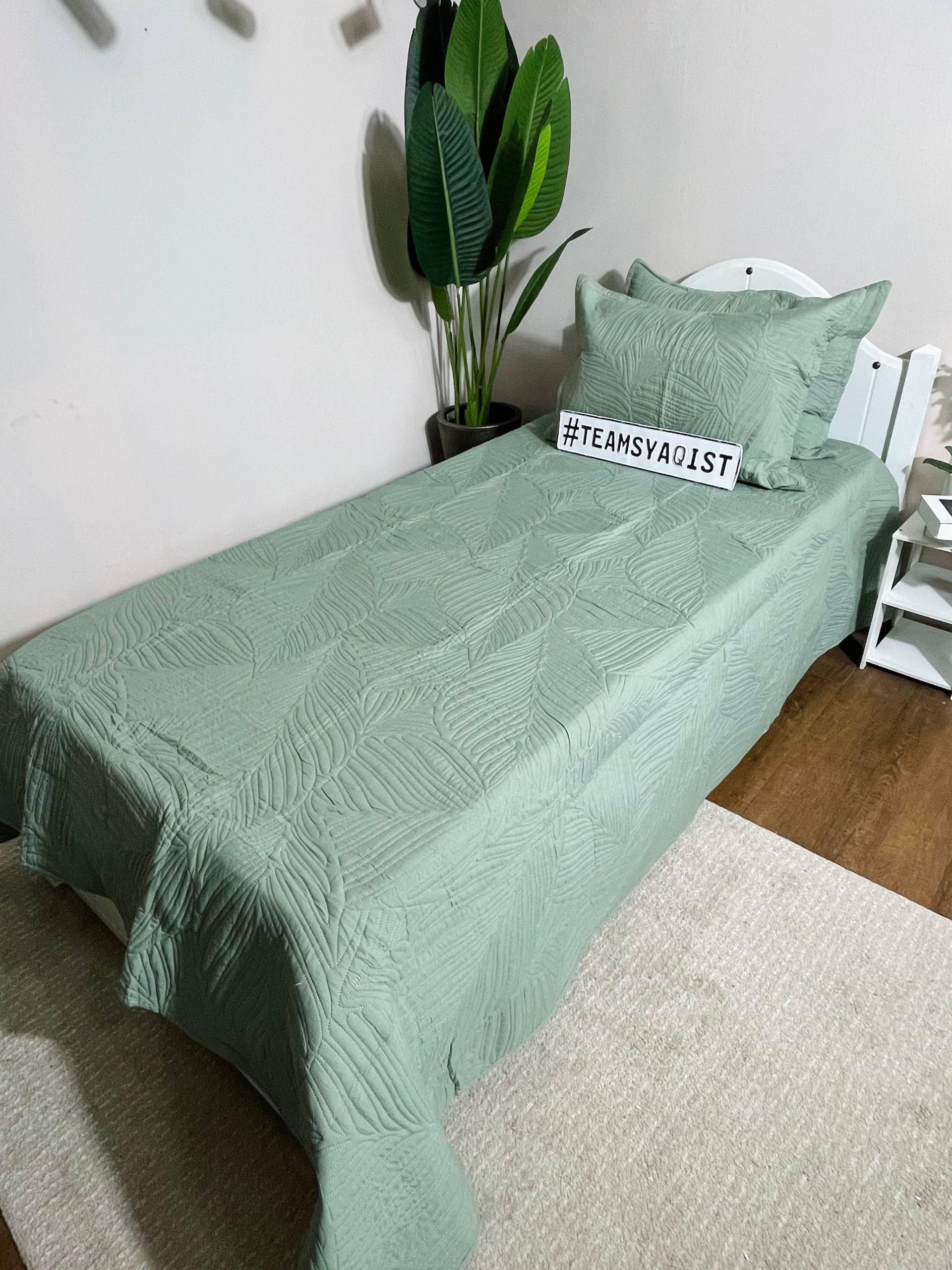 SYAQIST LEAF COLLECTION SUPER SINGLE 3IN1 LC007 — Sage Whisper