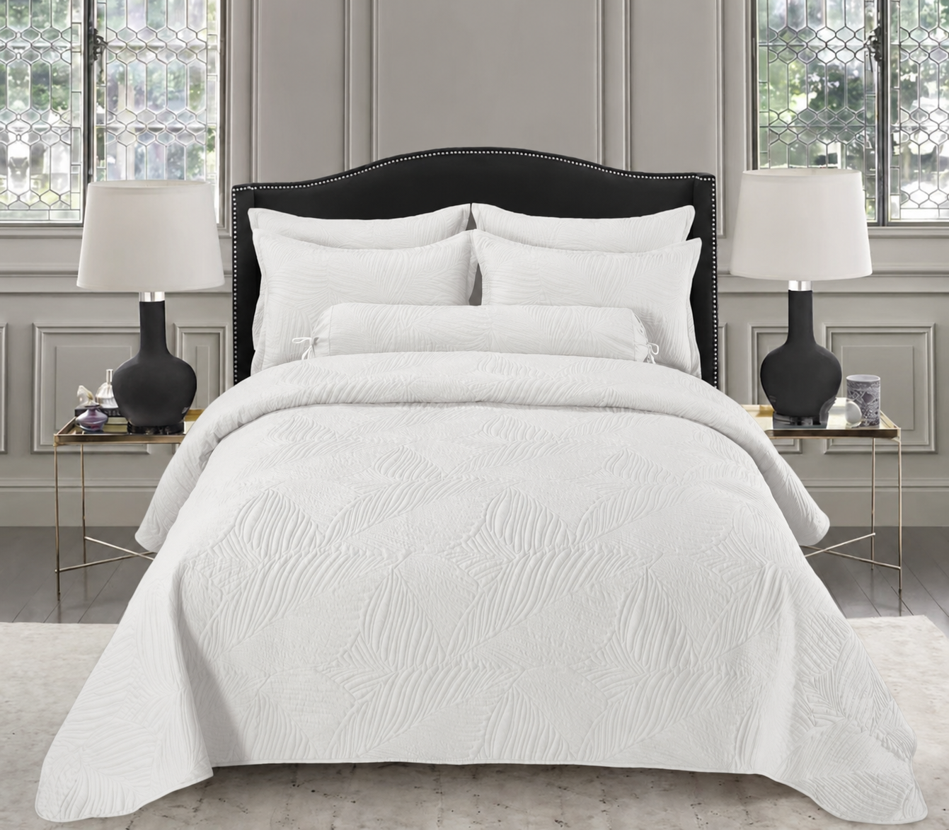 SYAQIST LEAF COLLECTION SUPER QUEEN 6IN1 LC008 — Pearl White