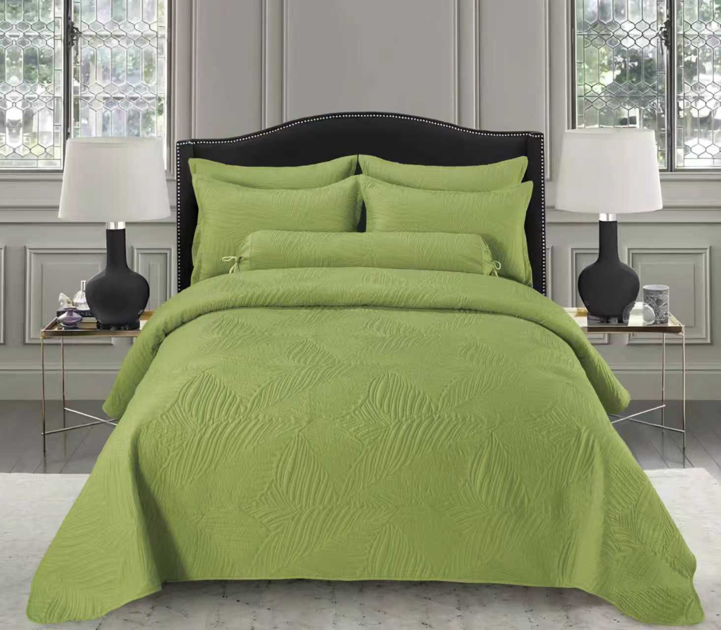 SYAQIST LEAF COLLECTION SUPER QUEEN 6IN1 LC005 — Pistachio Luxe