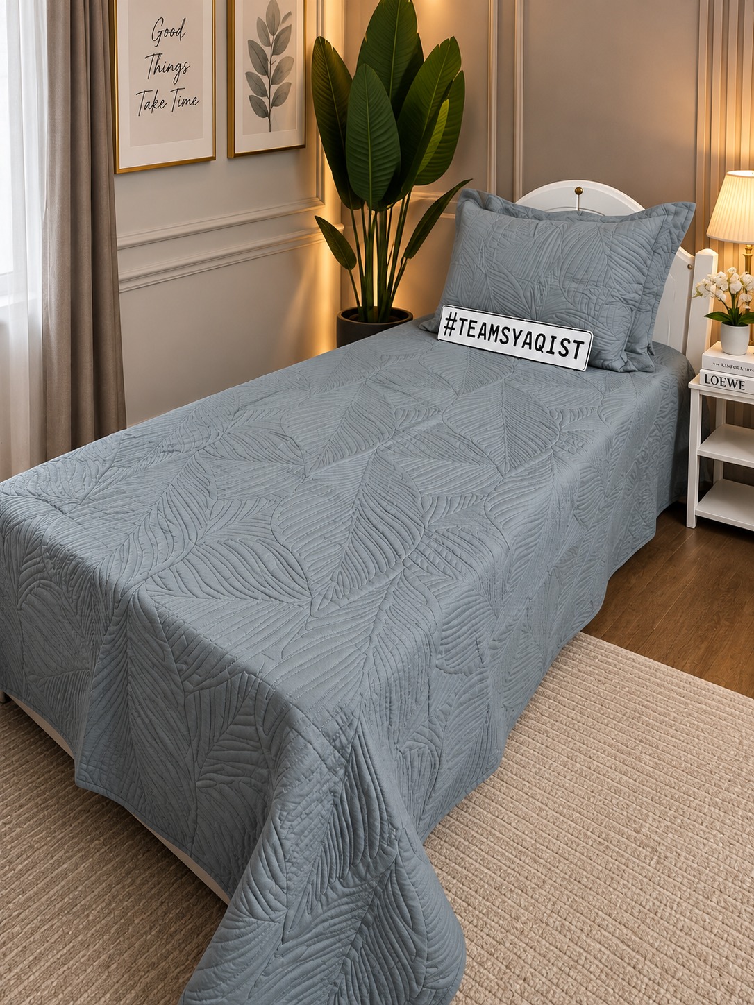 SYAQIST LEAF COLLECTION SUPER SINGLE 3IN1 LC002 — Imperial Slate