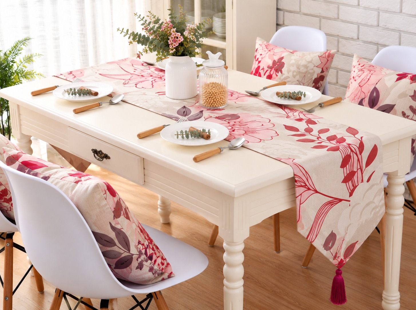 SYAQIST - PREMIUM COTTON LINEN TABLE RUNNER - TR LINEN 010