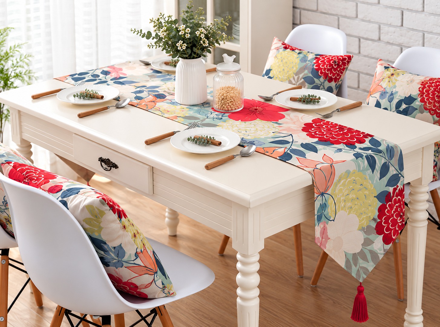 SYAQIST - PREMIUM COTTON LINEN TABLE RUNNER - TR LINEN 008
