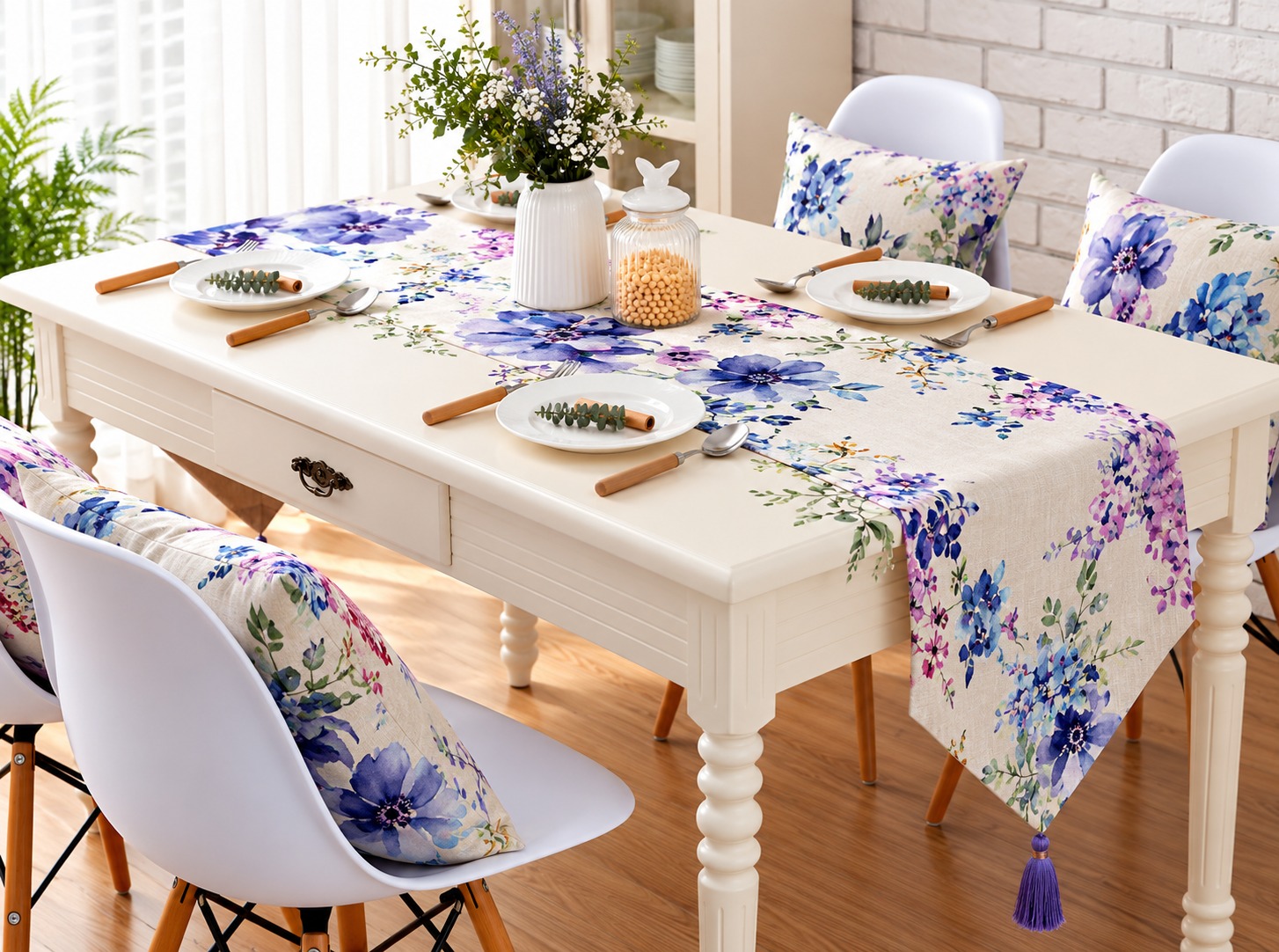 SYAQIST - PREMIUM COTTON LINEN TABLE RUNNER - TR LINEN 018
