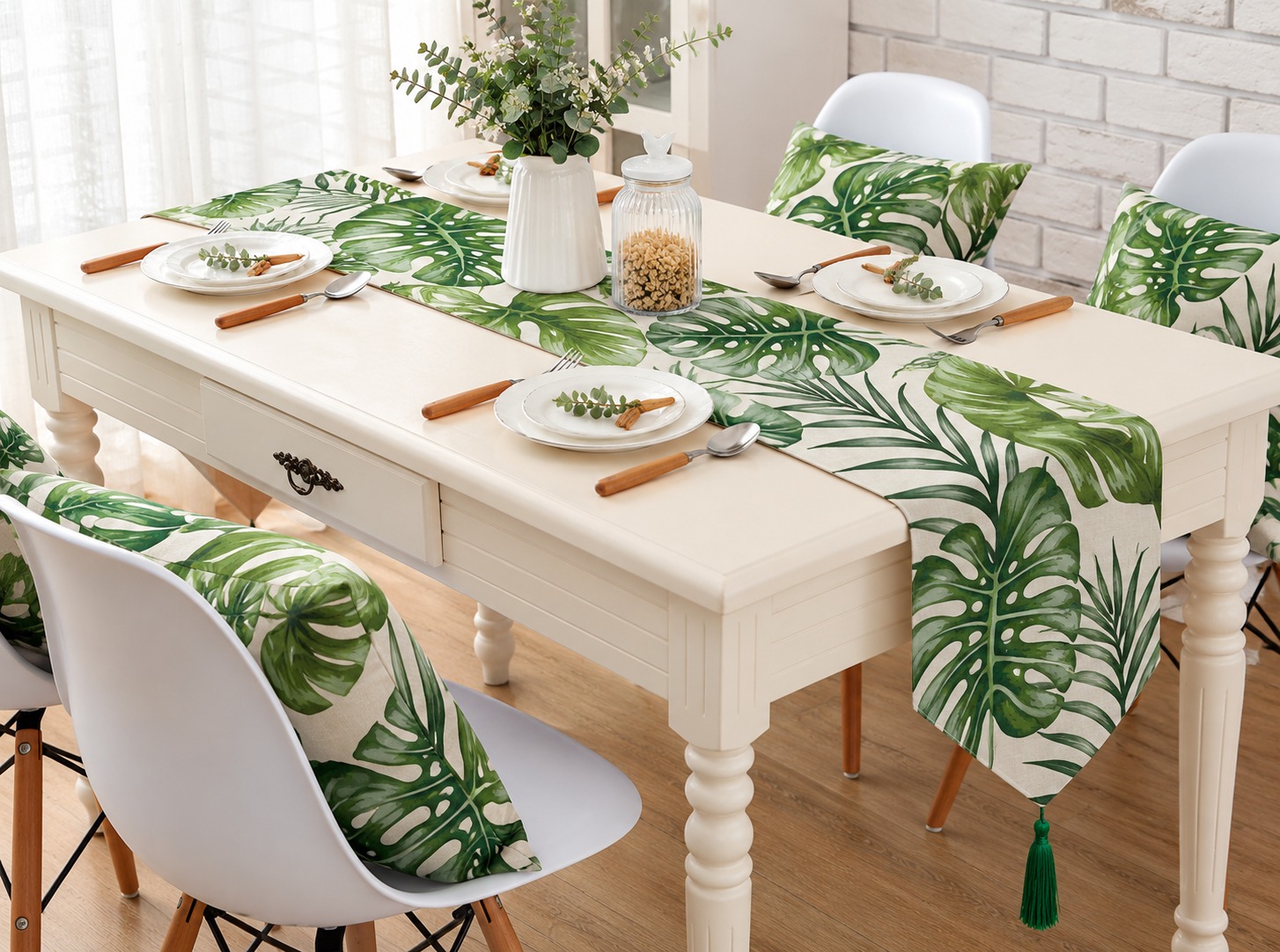 SYAQIST - PREMIUM COTTON LINEN TABLE RUNNER - TR LINEN 001