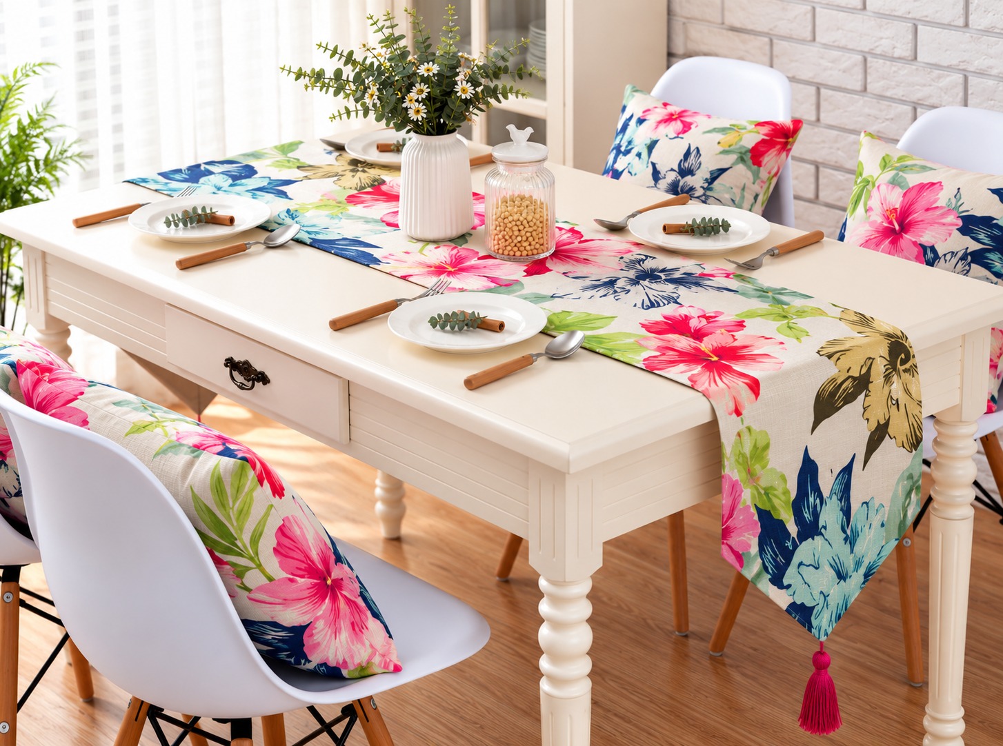 SYAQIST - PREMIUM COTTON LINEN TABLE RUNNER - TR LINEN 017