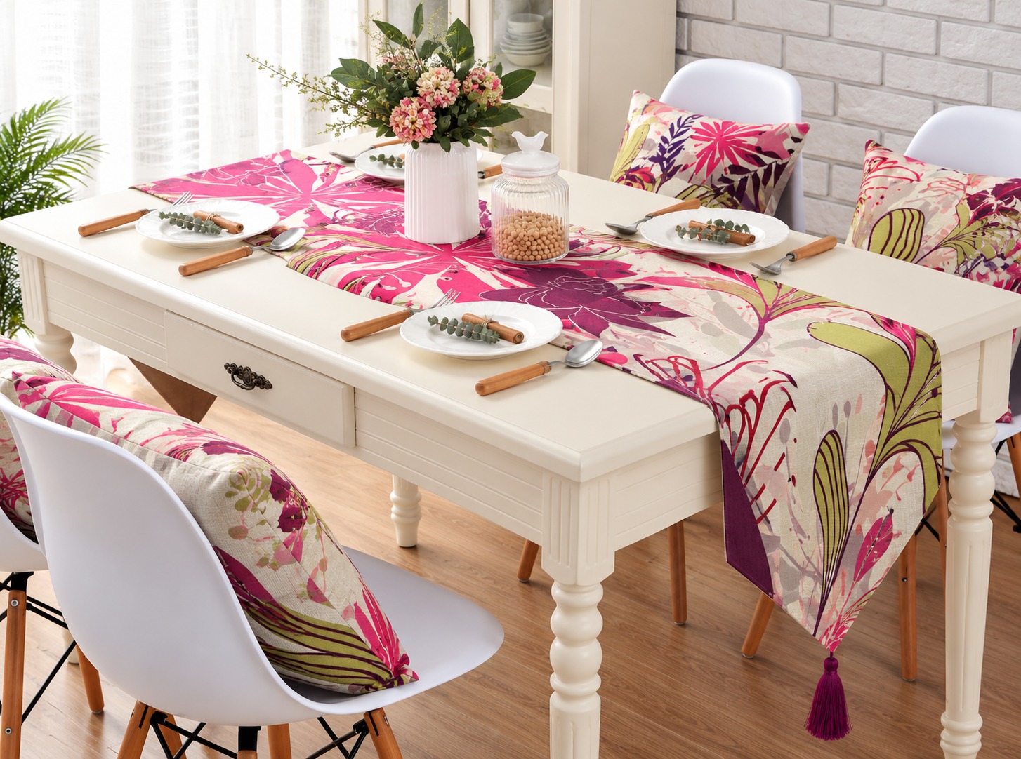 SYAQIST - PREMIUM COTTON LINEN TABLE RUNNER - TR LINEN 009