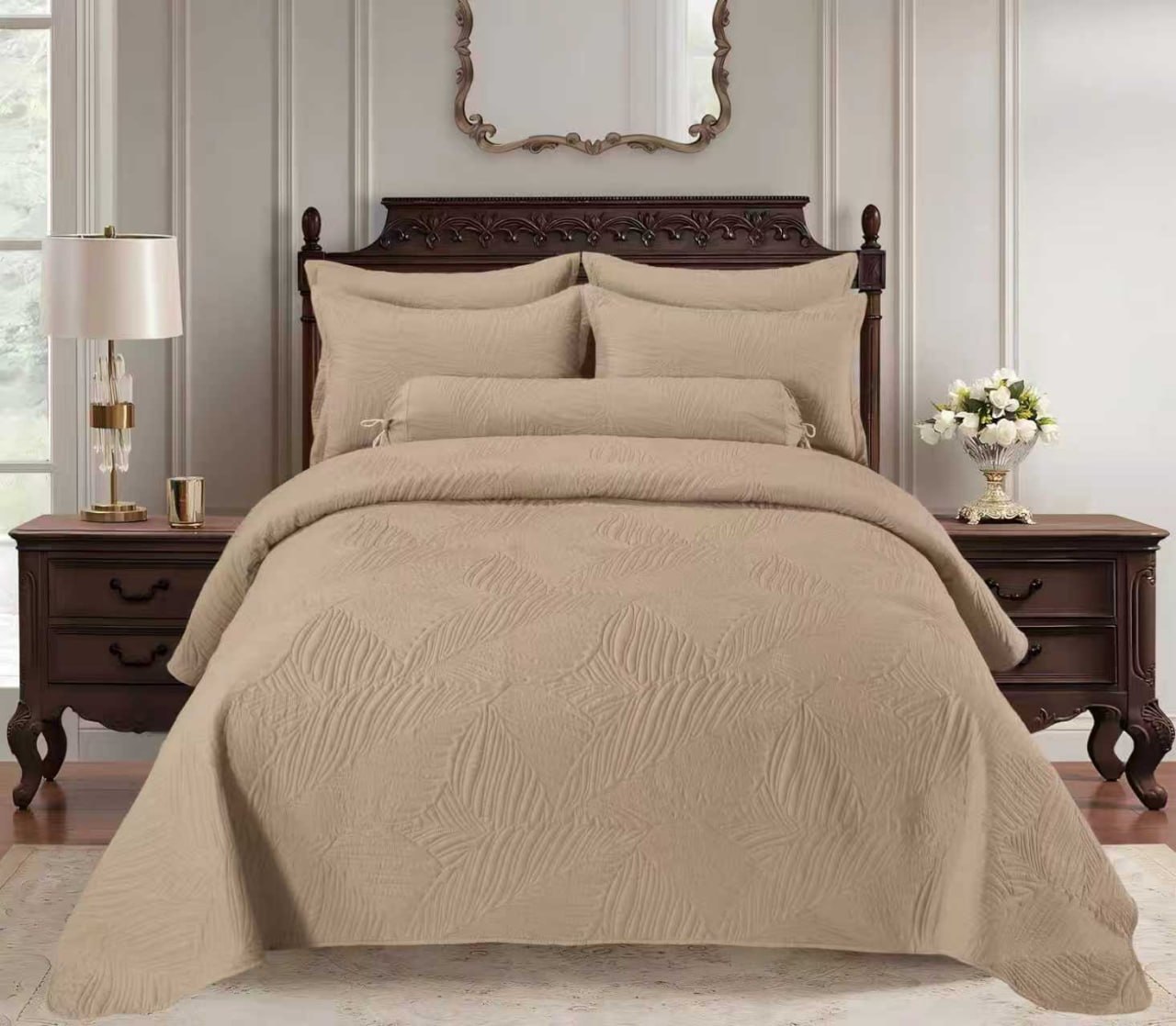 SYAQIST LEAF COLLECTION SUPER KING 6IN1 LC001 — Champagne Sand