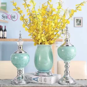 SyaQist Decorative Vase European Style 3IN1 - Silver